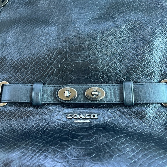 Coach Black Textured Shoulder Bag - Picture 5 of 7